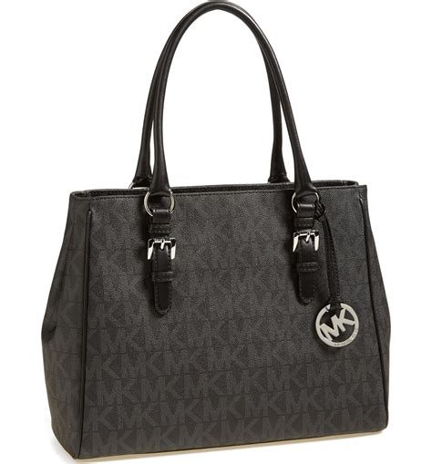 michael kors black work tote|Michael Kors black medium tote.